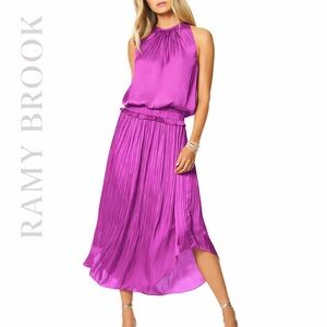 Ramy Brook Purple Pleated Dress